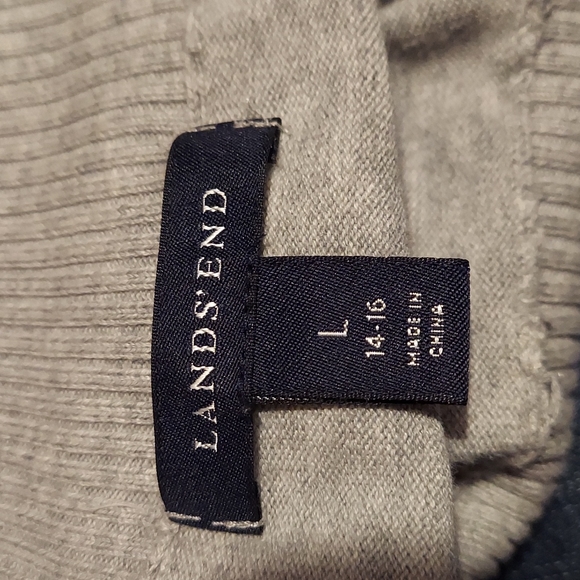 Lands' End large turtleneck sweater,  gray - Picture 3 of 8